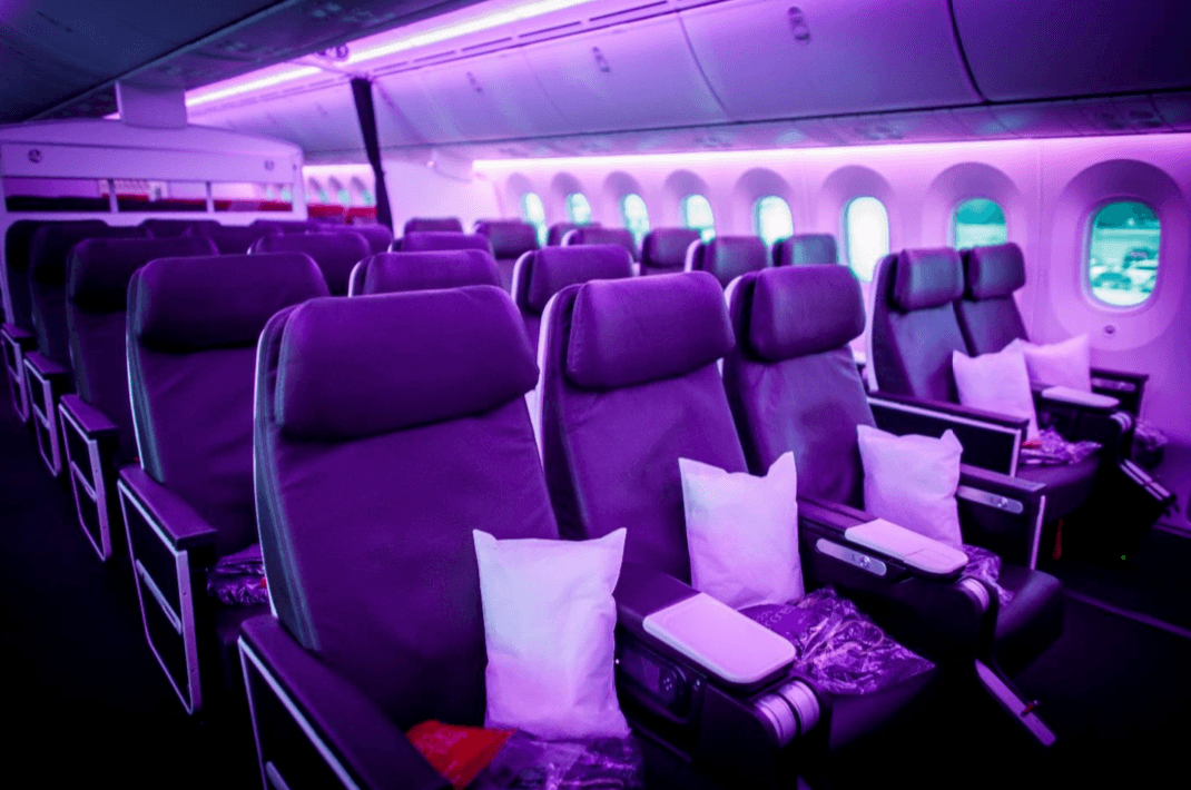 View of Virgin Atlantic Premium Seats