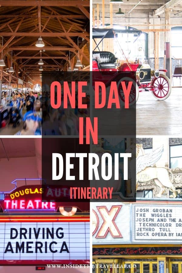 One day in Detroit Itinerary - find the perfect way to travel Detroit with these top attractions and things to do and see in Detroit, Michigan. #Detroit #USA #America #Michigan