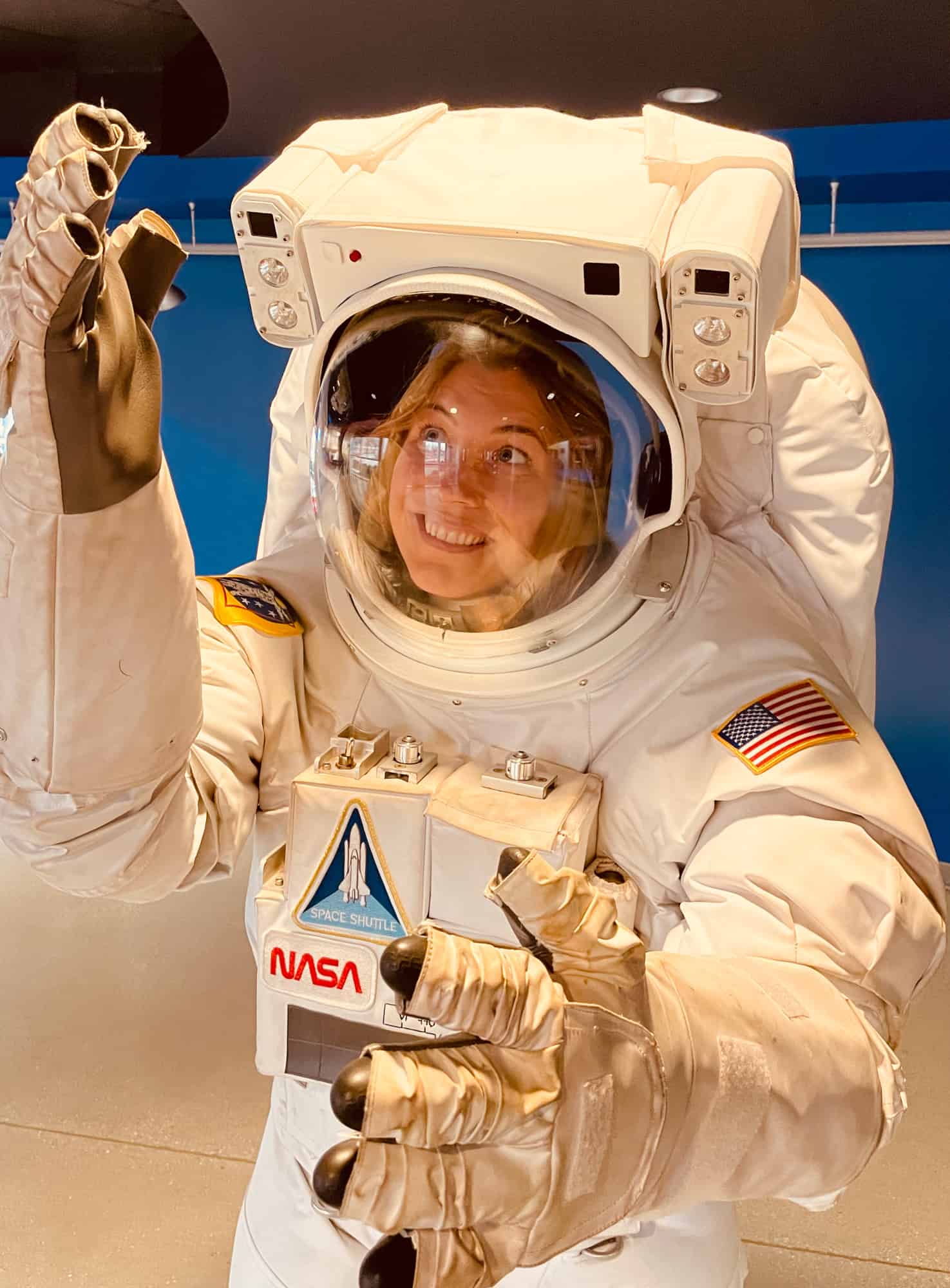 USA - Alabama - Huntsville Space Center - Abigail King in Astronaut Costume