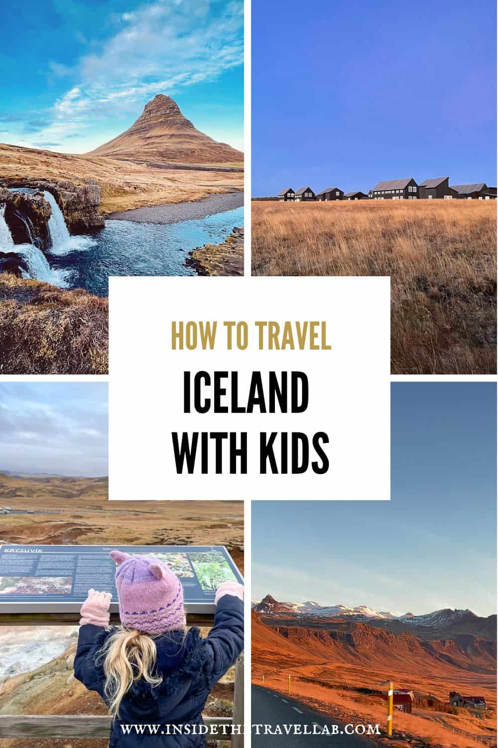 Iceland with Kids Travel Guide cover image for Pinterest
