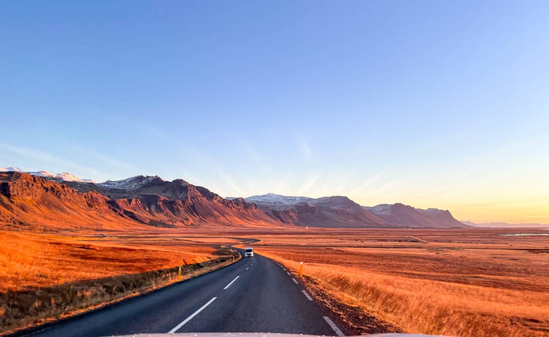 Road through Snaefellsnes Peninsula Iceland