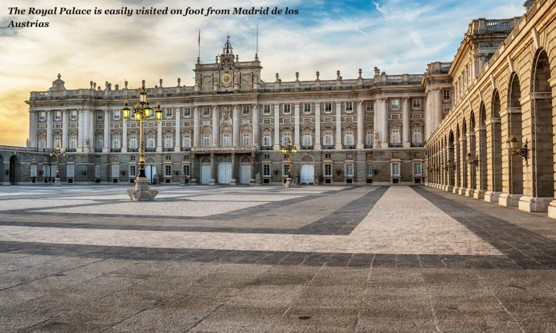 Exterior of the Royal Palace of Madrid in Spain 