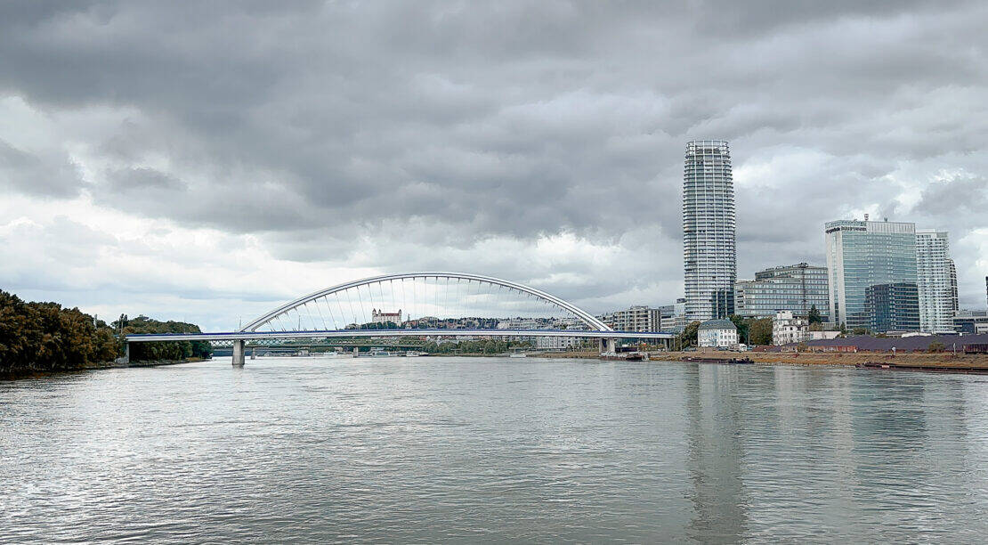 Approaching Bratislava on the Danube