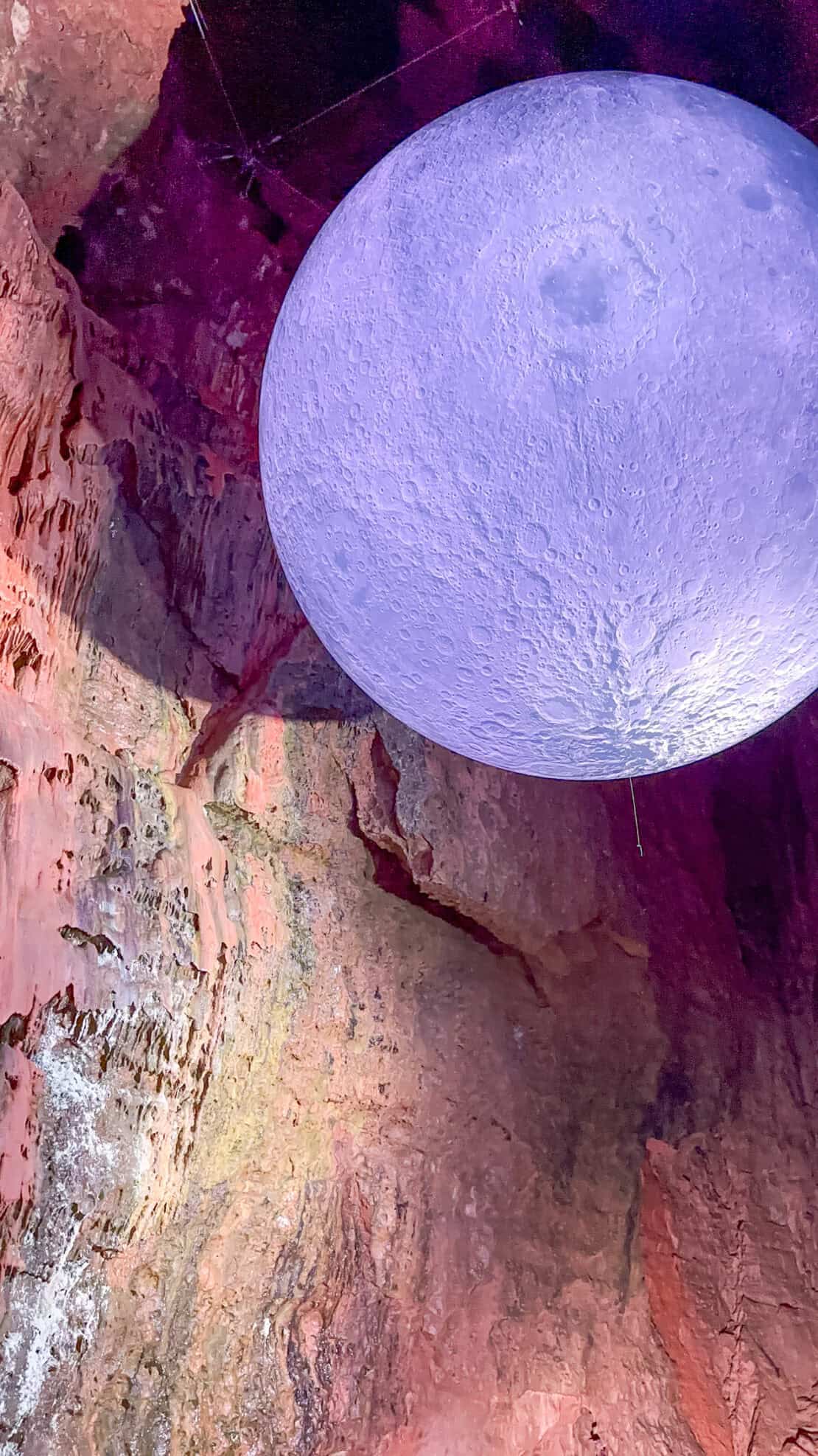 Planet installation inside Wookey Hole Caves