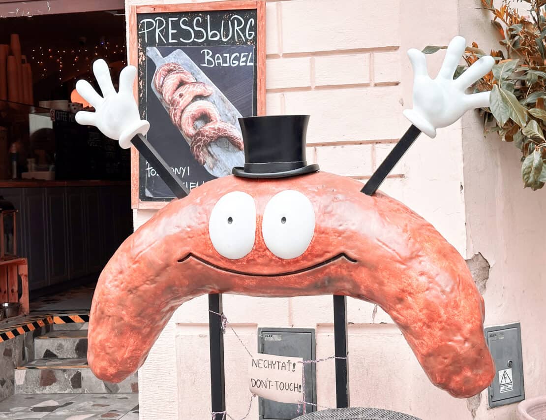 Pressburg bagel shop in Bratislava, Slovakia 