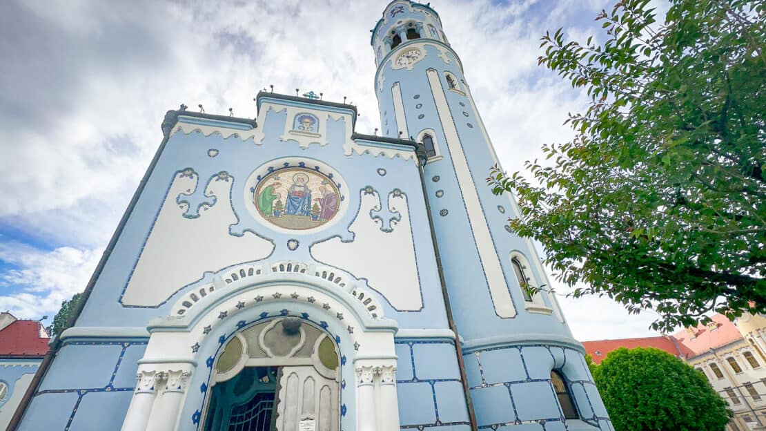 The outside of the Blue Church - is Bratislava worth visiting? 