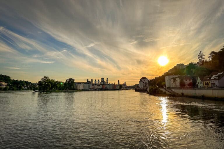 Arriving in Passau on the Danube