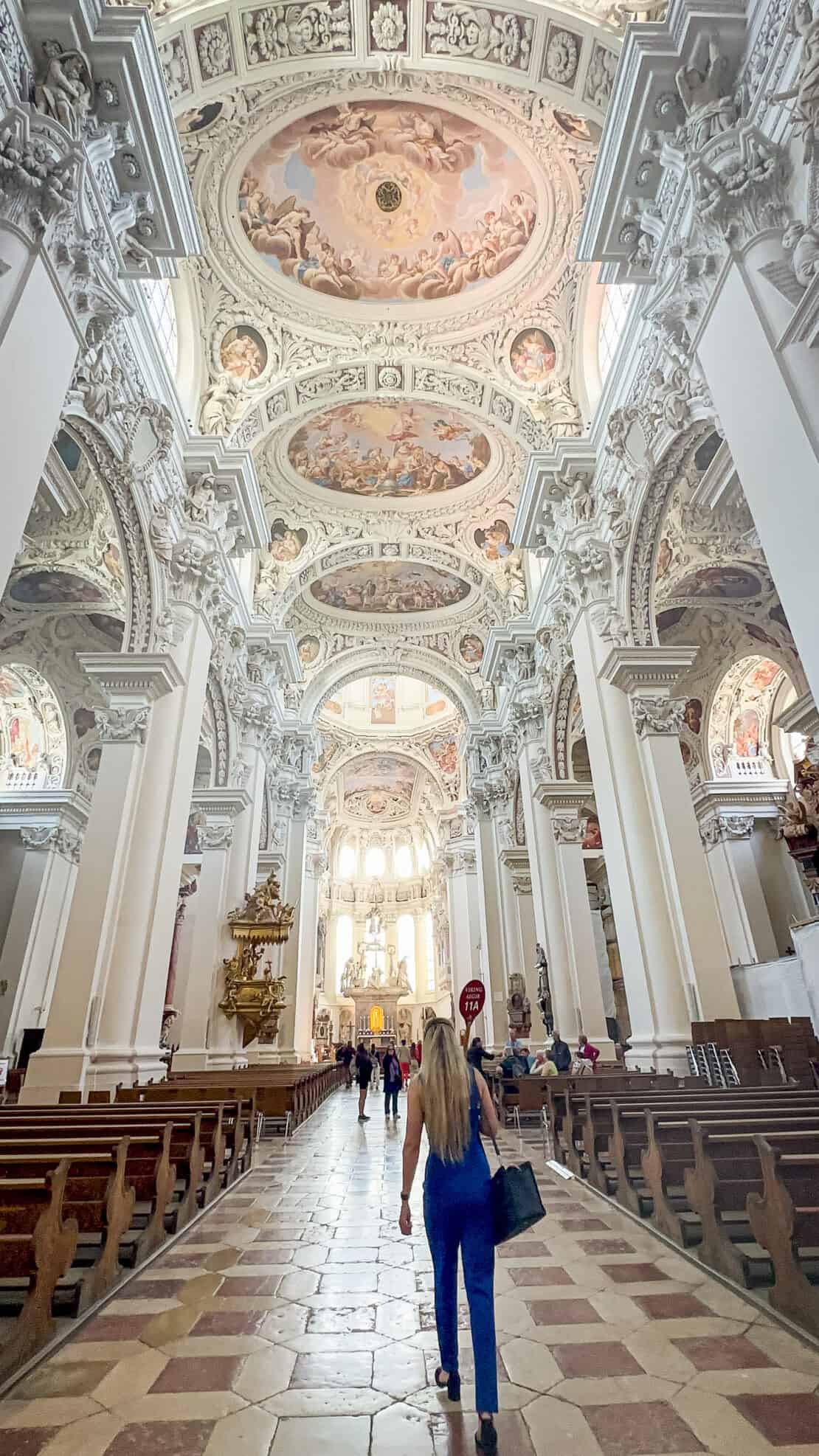 Inside St Stephan's Cathedral in Passau on a Viking Excursion