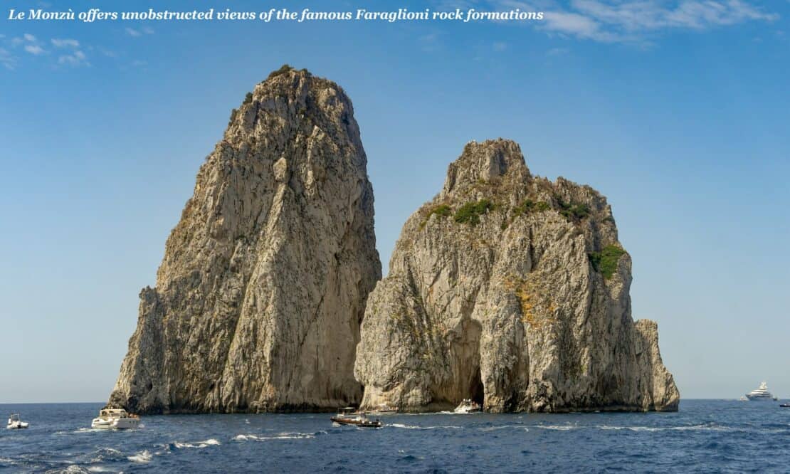 Faraglioni rock formations in Capri, Italy - Capri's Most Scenic Cocktail Spots