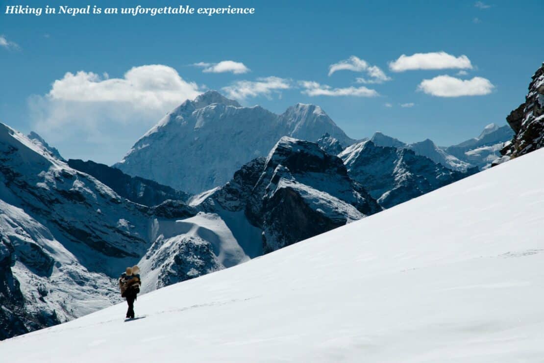 Solo guide trekking in the snow in Nepal - Restricted Area Permits in Nepal