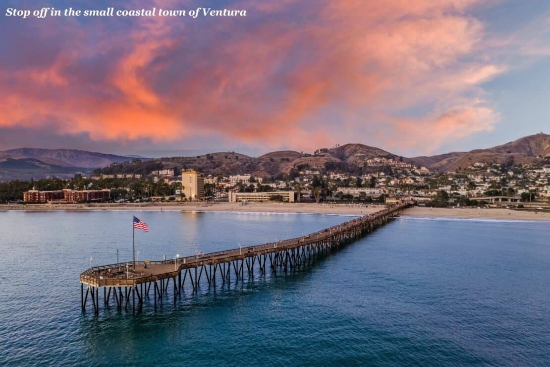 Ventura Pier at sunset, USA - LA to Santa Barbara Road Trip