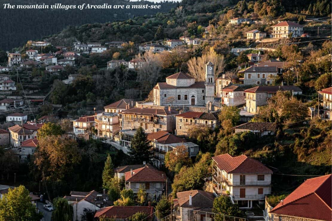 Mountain village in the Arcadia region of Greece - Best Peloponnese Itineraries